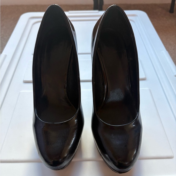 Patent Leather Black Platform Stiletto Heel Pumps - Picture 3 of 11